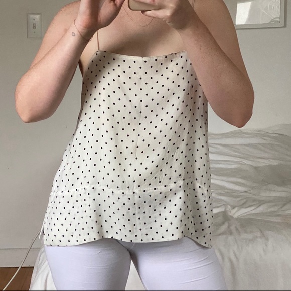 white polka dot cami